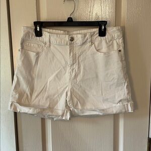 Dip White Denim Jean Shorts